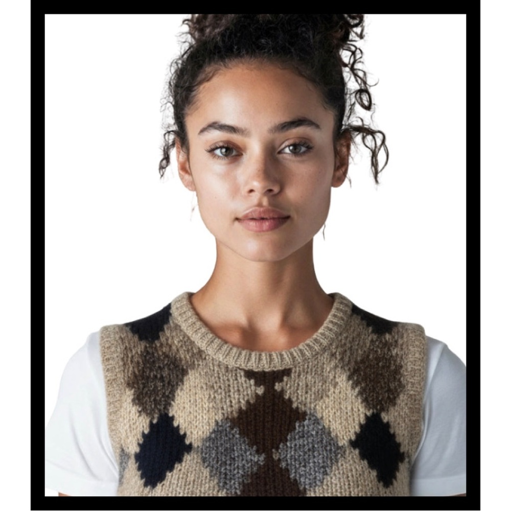 Les Copains vintage wool and mohair vest